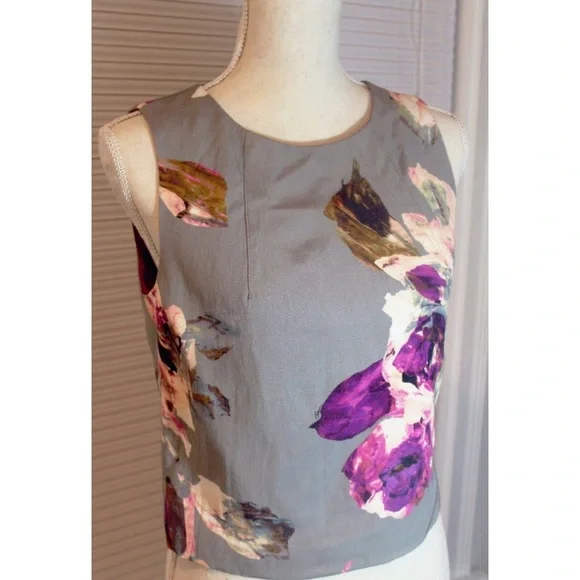 NWOT Trina Turk Mara Floral Crop Top - Picture 2 of 4